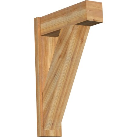 Ekena Millwork Traditional Block Rough Sawn Outlooker, Western Red Cedar, 8"W x 26"D x 38"H OUT08X26X38TRA05RWR